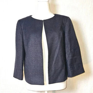 SOLD Lafayette 148 Navy Blue Shimmer Womens Career Blazer Sz 8